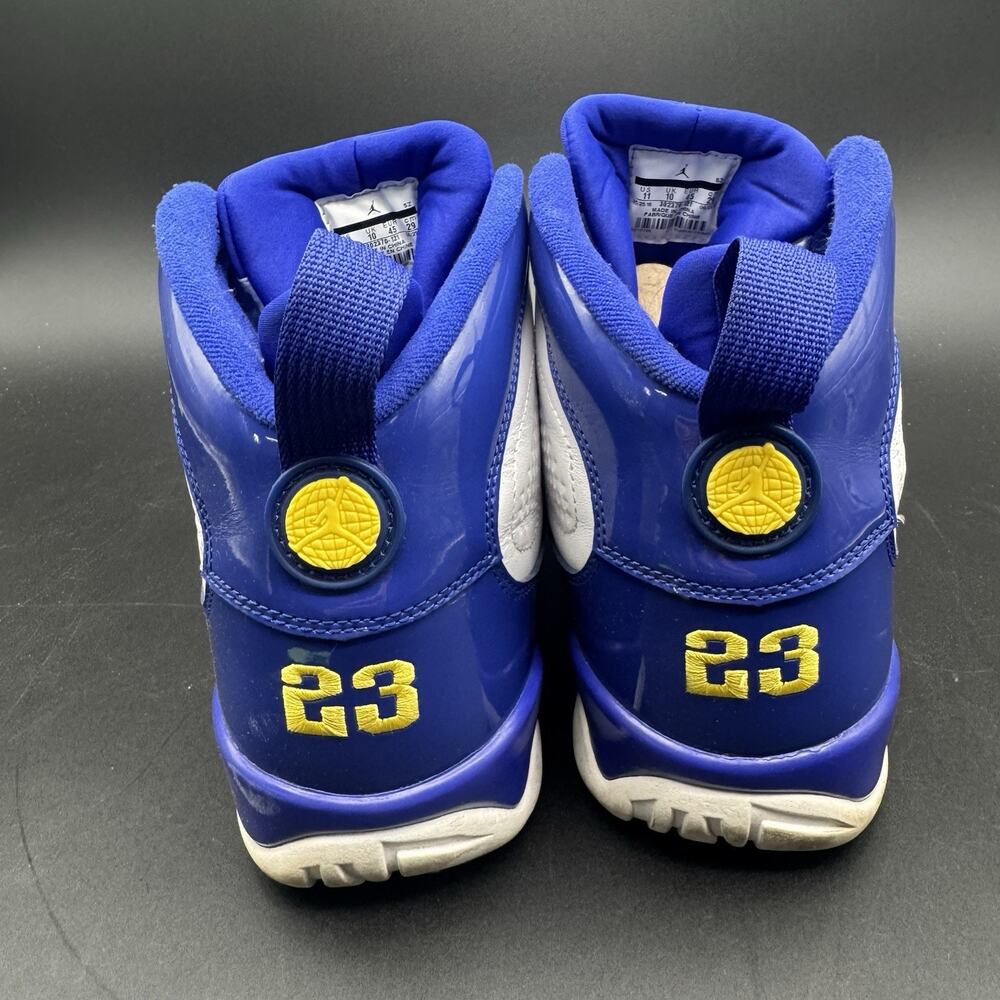 Size 11 - Air Jordan 9 Retro Kobe Blue White Yellow Leather (302370-121) - Picture 5 of 10